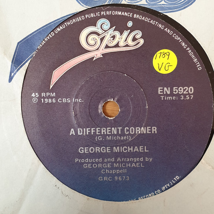 George Michael ‎– A Different Corner - Vinyl 7" Record - Opened  - Very-Good Quality (VG) - C-Plan Audio