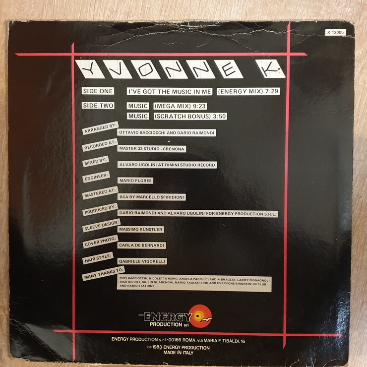 Yvonne K ‎– I've Got The Music In Me  - Vinyl LP Record - Opened  - Very-Good- Quality (VG-) (Vinyl Specials) - C-Plan Audio