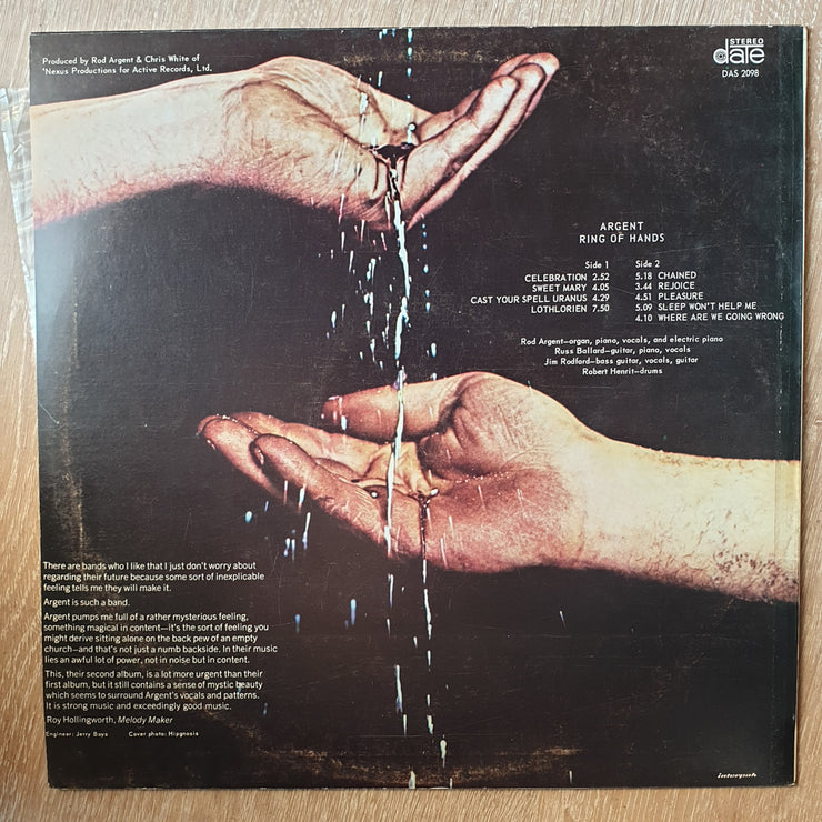 Argent ‎– Ring Of Hands - Vinyl LP Record - Very-Good+ Quality (VG+) - C-Plan Audio
