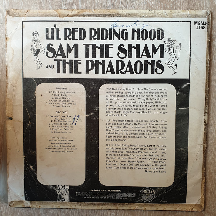 Sam The Sham & The Pharaohs ‎– Li'l Red Riding Hood -  Vinyl LP Record - Opened  - Good Quality (G) (Vinyl Specials) - C-Plan Audio