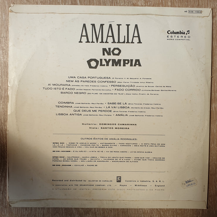 Amália ‎– Amália No Olympia - Vinyl LP Record - Very-Good+ Quality (VG+) - C-Plan Audio