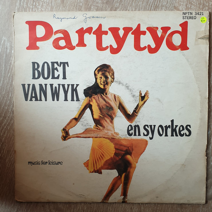 Boet Van Wyk en SY Orkes - Party tyd (Partytyd) ‎– Vinyl LP Record - Very-Good+ Quality (VG+) - C-Plan Audio
