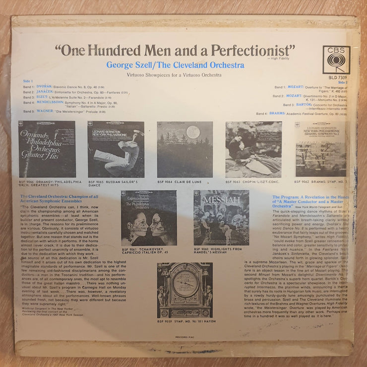 "One Hundred Men And A Perfectionist" - Szell ‎– Vinyl LP Record - Very-Good+ Quality (VG+) - C-Plan Audio