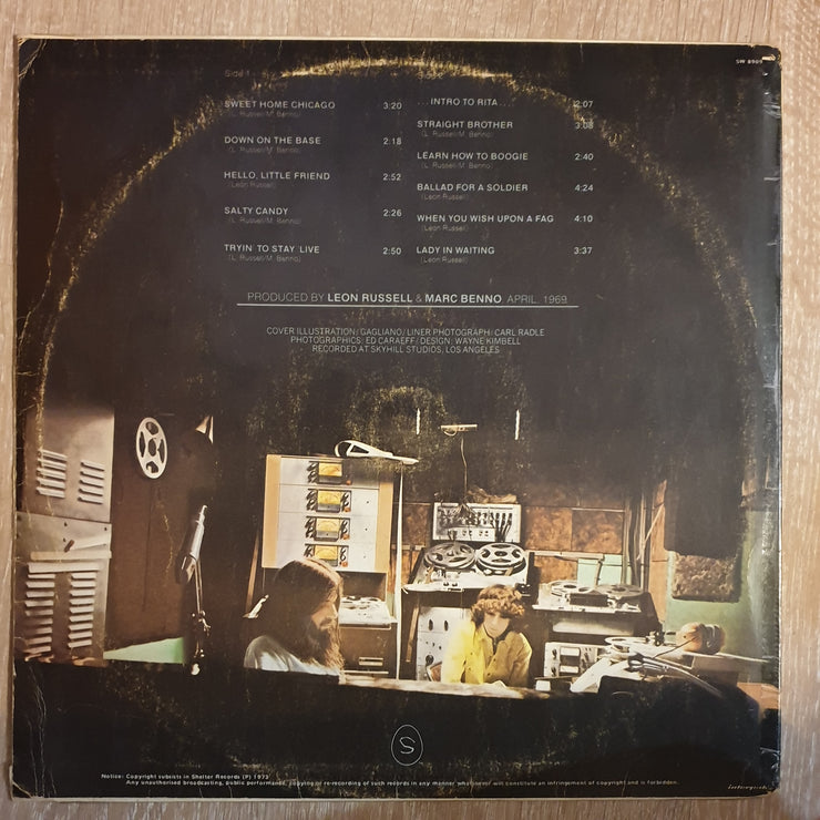 Asylum Choir II -  Leon Russell, Marc Benno ‎– Vinyl LP Record - Very-Good+ Quality (VG+) - C-Plan Audio