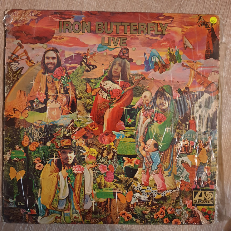 Iron Butterfly ‎– Live ‎– Vinyl LP Record - Very-Good+ Quality (VG+) - C-Plan Audio