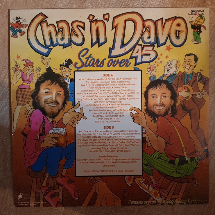 Chas and Dave - Stars Over 45 - Vinyl LP Record - Very-Good+ Quality (VG+) - C-Plan Audio
