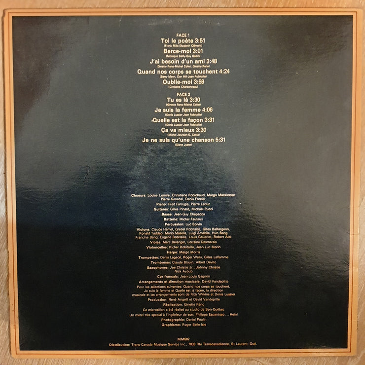 Ginette Reno ‎– Je Ne Suis Qu'Une Chanson - Vinyl LP Record - Very-Good+ Quality (VG+) - C-Plan Audio