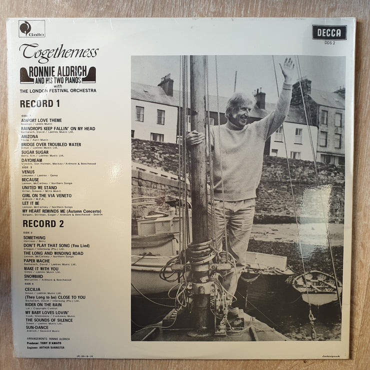 Ronnie Aldrich And His Two Pianos With The London Festival Orchestra ‎– Togetherness - Double Vinyl LP Record - Very-Good+ Quality (VG+) - C-Plan Audio