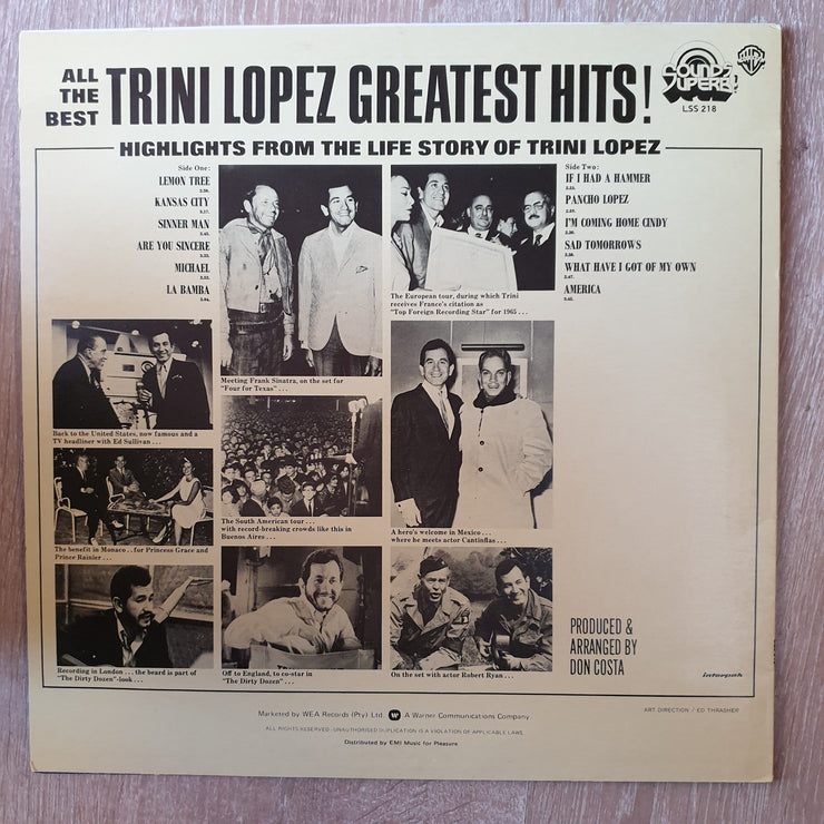 Trini Lopez - Featuring Lemon Tree - Vinyl LP Record - Very-Good+ Quality (VG+) - C-Plan Audio