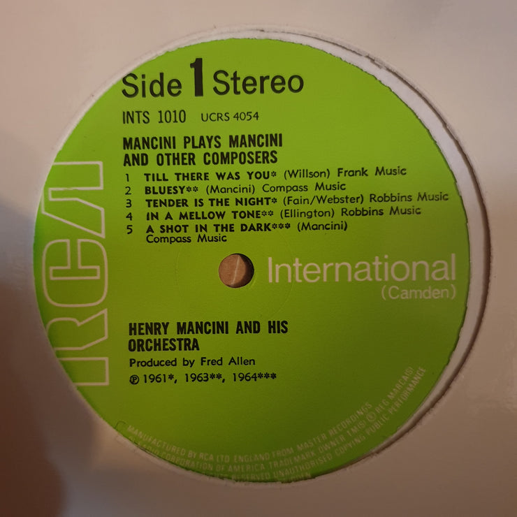Henry Mancini And His Orchestra ‎– Mancini Plays Mancini (And Other Composers)  ‎– Vinyl LP Record - Very-Good+ Quality (VG+) - C-Plan Audio
