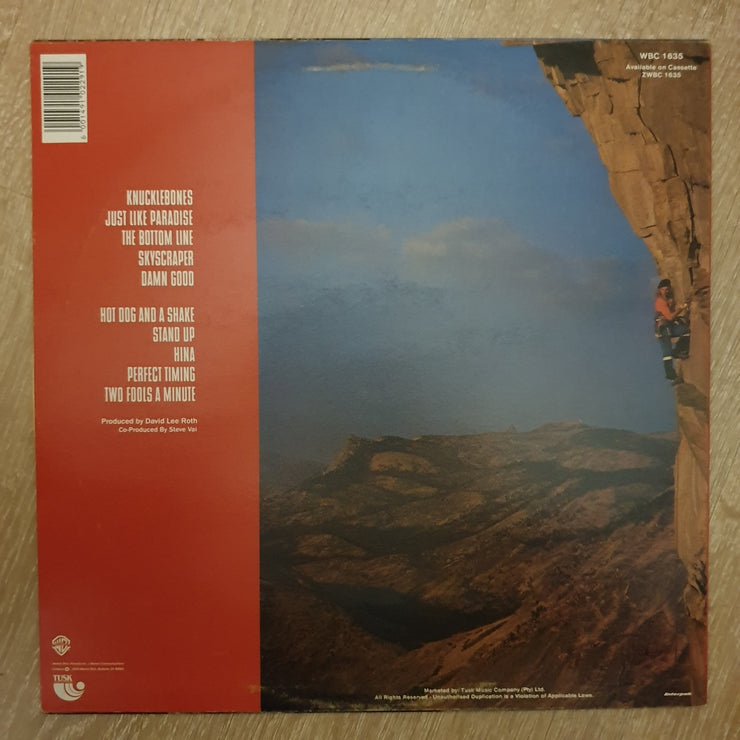 David Lee Roth ‎– Skyscraper ‎–  Vinyl LP Record - Very-Good+ Quality (VG+) - C-Plan Audio