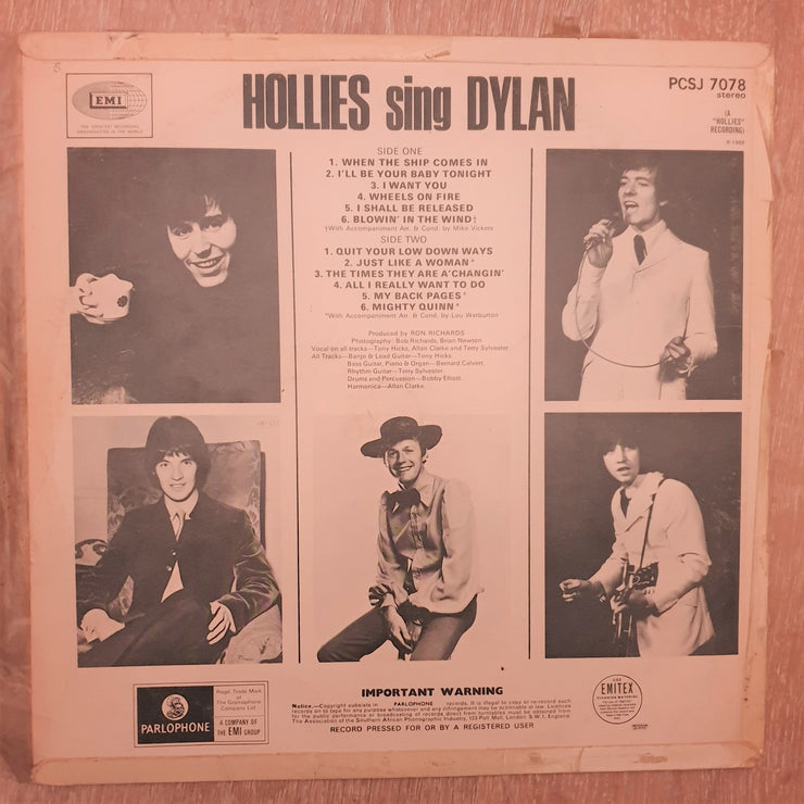 The Hollies ‎– Hollies Sing Dylan  - Vinyl LP Record - Opened  - Good+ Quality (G+) - C-Plan Audio