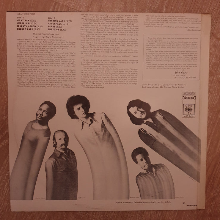 Weather Report ‎– Weather Report - Vinyl LP Record - Very-Good+ Quality (VG+) - C-Plan Audio