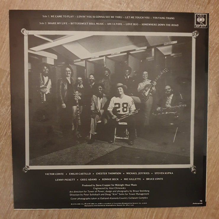 Tower Of Power ‎– We Came To Play - Vinyl LP Record - Very-Good+ Quality (VG+) - C-Plan Audio