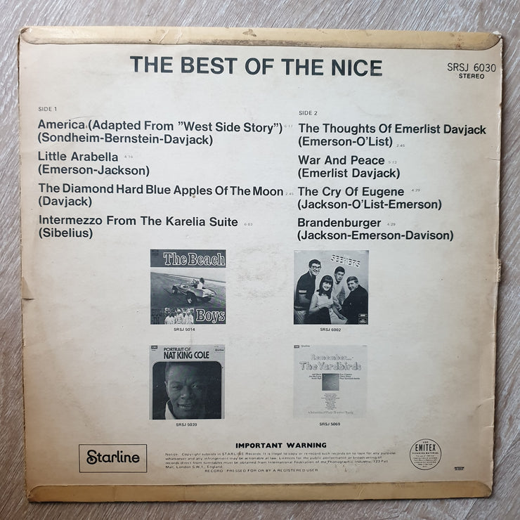 The Nice ‎– The Best Of The Nice - Vinyl LP Record - Very-Good Quality (VG) - C-Plan Audio