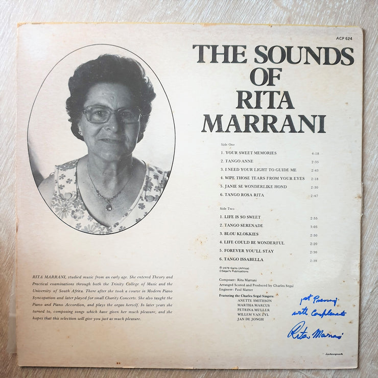Rita Marrani - The Sounds Of Rita Marrani (Autographed) -  Vinyl LP Record - Very-Good+ Quality (VG+) - C-Plan Audio