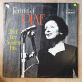 Edith Piaf ‎– Portrait Of Piaf (25 Of Her Greatest Hits) - Double Vinyl LP Record - Very-Good+ Quality (VG+) - C-Plan Audio