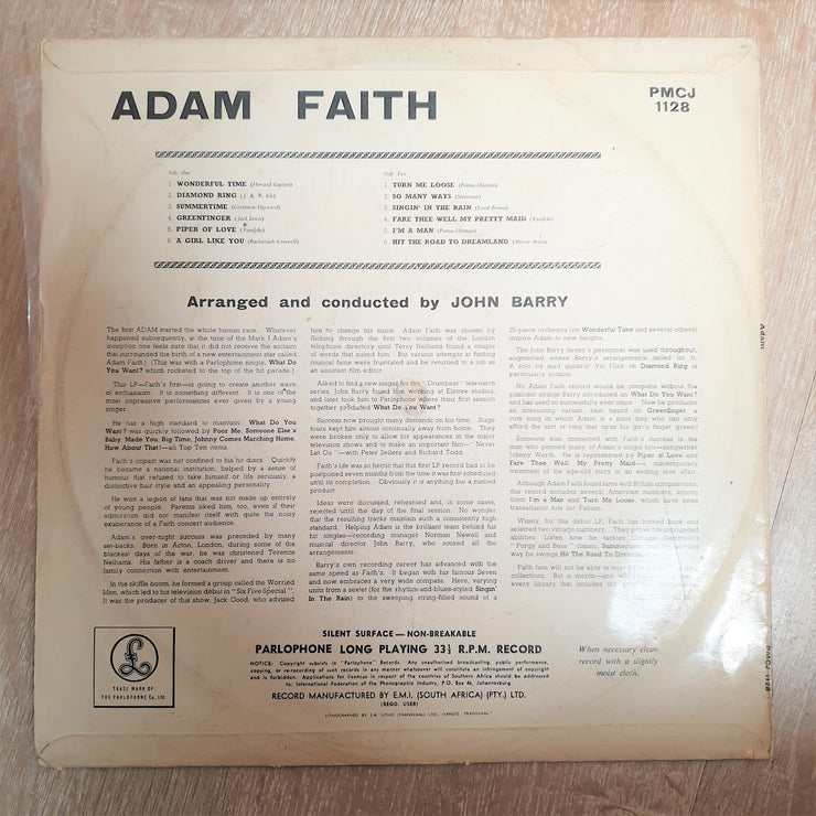 Adam Faith ‎– Adam -  Vinyl LP Record - Very-Good+ Quality (VG+) - C-Plan Audio