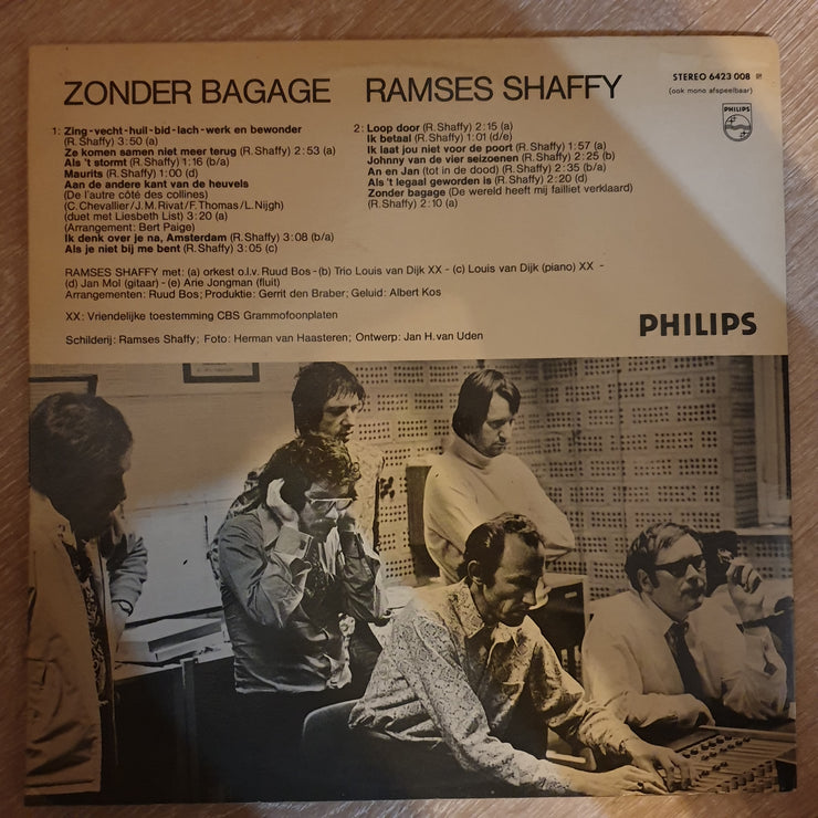 Ramses Shaffy ‎– Zonder Bagage - Vinyl LP Record- Very-Good+ Quality (VG+) - C-Plan Audio
