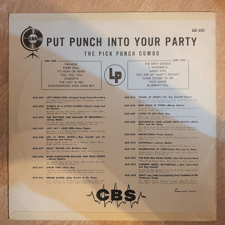 Pete Punch and His Combo- Put Punch Into Your Party  ‎– Vinyl LP Record - Opened - Very-Good Quality (VG) - C-Plan Audio