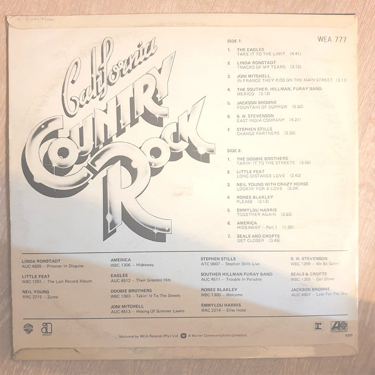 A Taste of California Country Rock - Original Artists (Eagles, Joni Mitchell, Neil Young...) ‎– Vinyl LP Record - Opened  - Very-Good Quality (VG) - C-Plan Audio