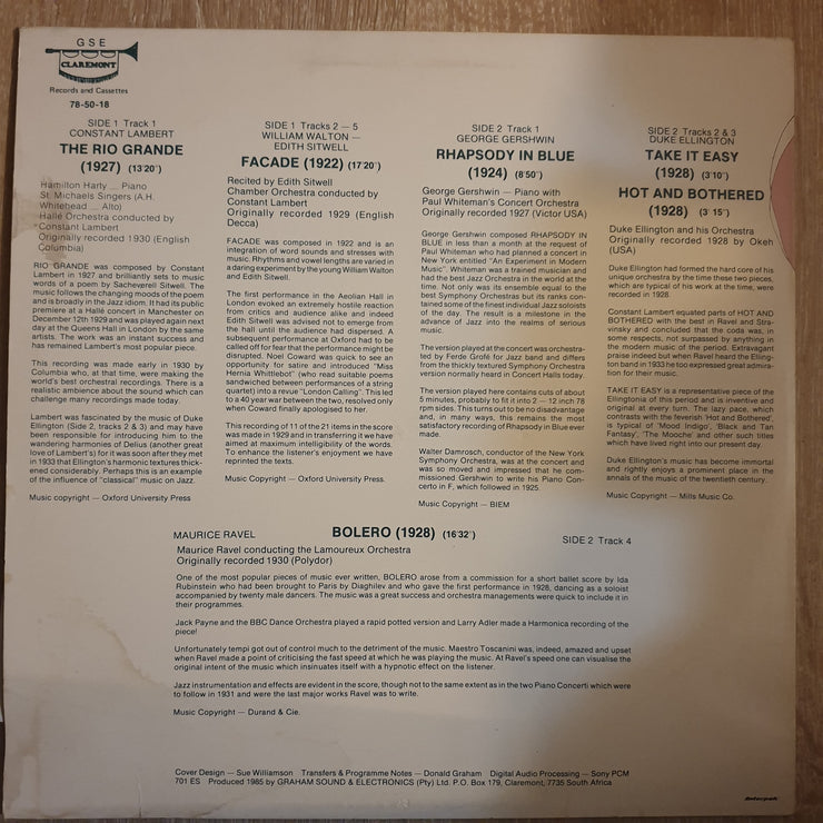 Classics & All That Jazz - The Music of the 20's - Vinyl LP Record - Very-Good+ Quality (VG+) - C-Plan Audio