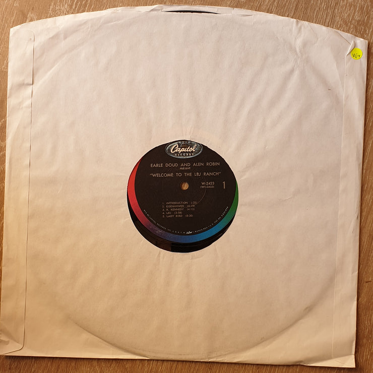 Earle Doud And Alen Robin ‎– "Welcome To The LBJ Ranch!" - Vinyl LP Record - Very-Good+ Quality (VG+) - C-Plan Audio