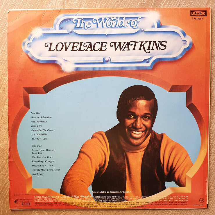 Lovelace Watkins - The World Of Lovelace Watkins - Vinyl LP Record - Very-Good+ Quality (VG+) - C-Plan Audio