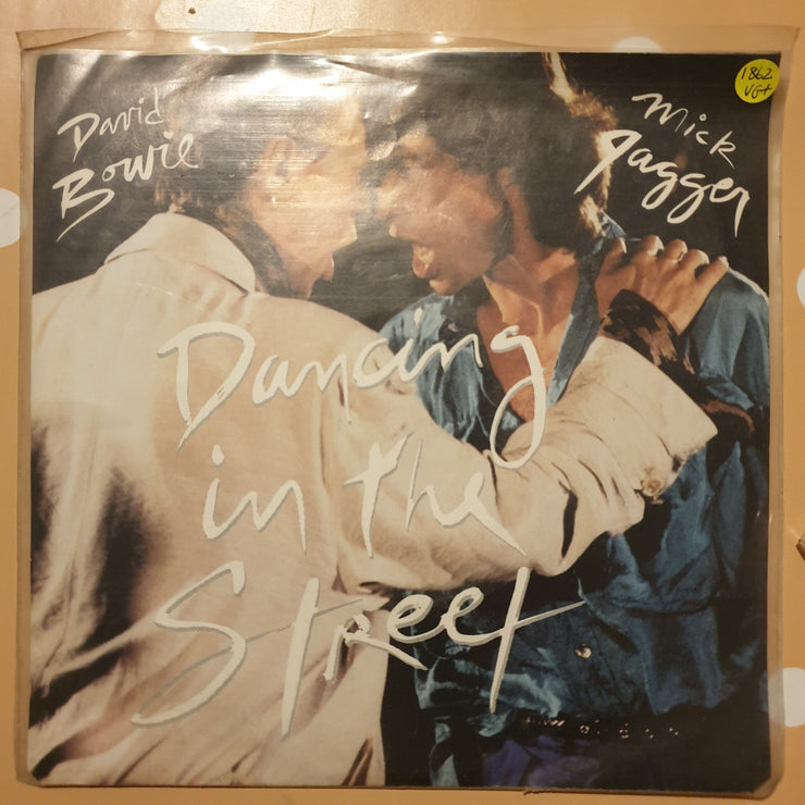 David Bowie, Mick Jagger ‎– Dancing In The Street  - Vinyl 7" Record - Very-Good+ Quality (VG+) - C-Plan Audio