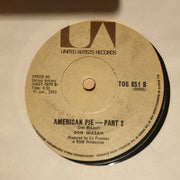 Don McLean ‎– American Pie - Vinyl 7" Record - Opened  - Very-Good Quality (VG) - C-Plan Audio