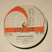 Modern Talking ‎– Atlantis Is Calling (S.O.S. For Love) - Vinyl 7" Record - Opened  - Very-Good Quality (VG) - C-Plan Audio