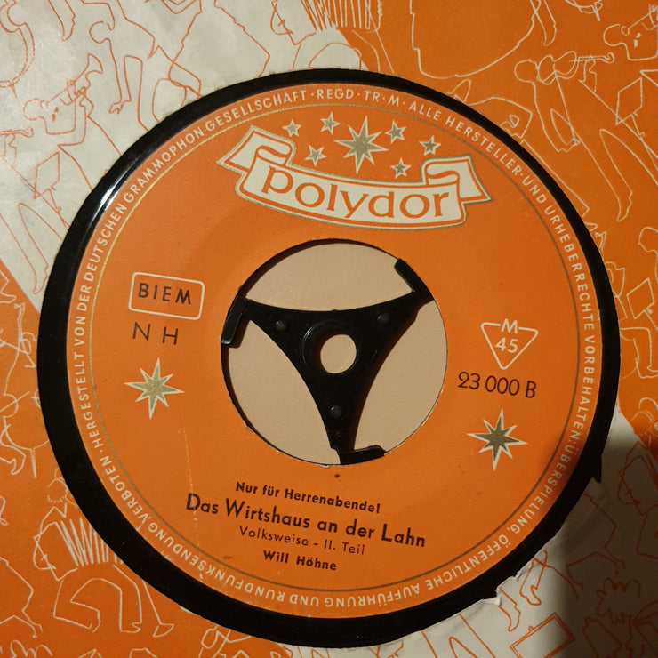 Will Hohne ‎– Das Wirtshaus An Der Lahn - Vinyl 7" Record - Very-Good+ Quality (VG+) - C-Plan Audio