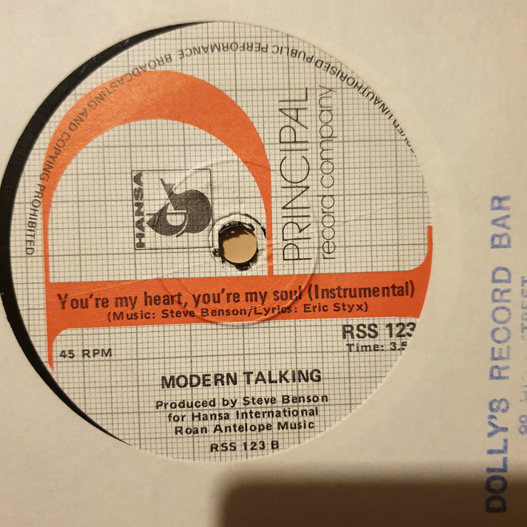 Modern Talking ‎– You're My Heart, You're My Soul - Vinyl 7" Record - Very-Good+ Quality (VG+) - C-Plan Audio