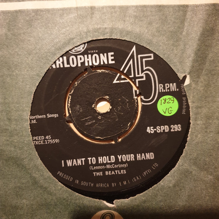 The Beatles ‎– I Want To Hold Your Hand - Vinyl 7" Record - Opened  - Very-Good Quality (VG) - C-Plan Audio