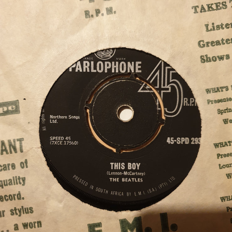 The Beatles ‎– I Want To Hold Your Hand - Vinyl 7" Record - Opened  - Very-Good Quality (VG) - C-Plan Audio