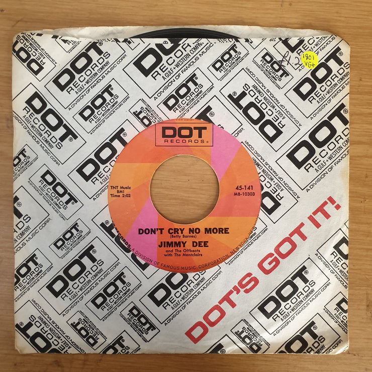 Jimmy Dee And The Offbeats‎– Henrietta / Don't Cry No More - Vinyl 7" Record - Very-Good+ Quality (VG+) - C-Plan Audio