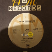 Bryan Adams ‎– Hiding From Love - Vinyl 7" Record - Very-Good+ Quality (VG+) - C-Plan Audio