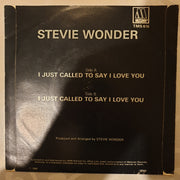 Stevie Wonder ‎– I Just Called To Say I Love You - Vinyl 7" Record - Very-Good+ Quality (VG+) - C-Plan Audio