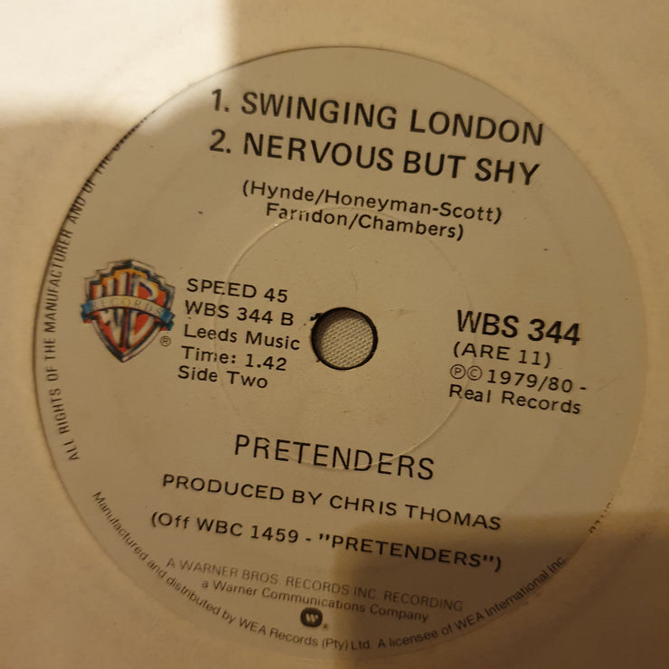 Pretenders ‎– Brass In Pocket - Vinyl 7" Record - Very-Good+ Quality (VG+) - C-Plan Audio