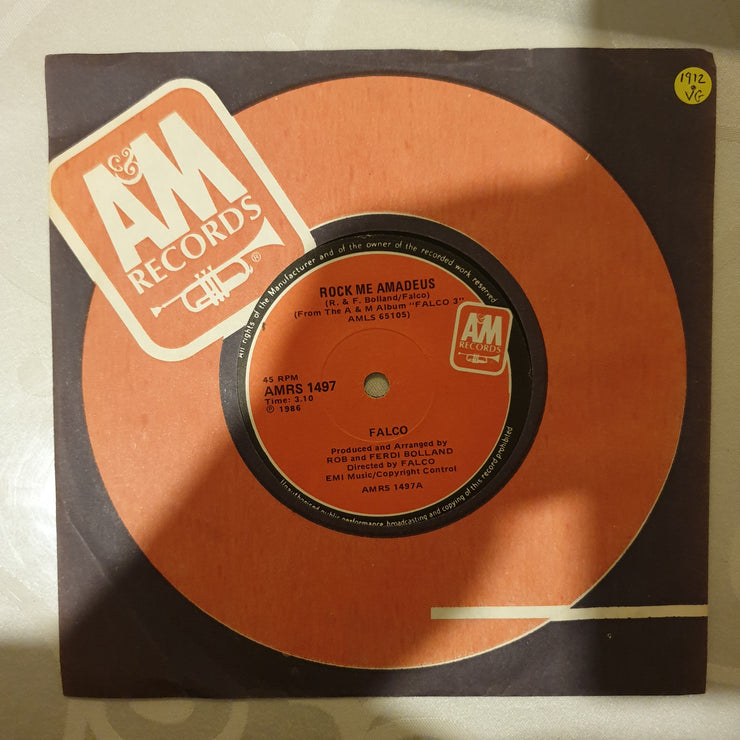 Falco ‎– Rock Me Amadeus - Vinyl 7" Record - Very-Good+ Quality (VG+) - C-Plan Audio
