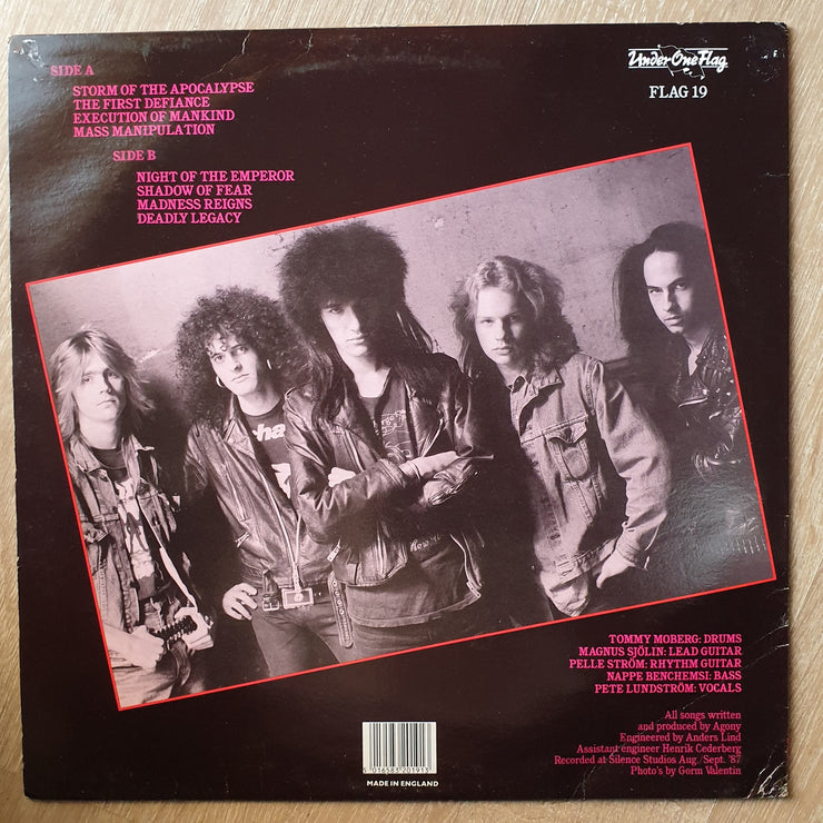 Agony ‎– The First Defiance (UK Import) – Vinyl LP Record - Very-Good+ Quality (VG+) - C-Plan Audio