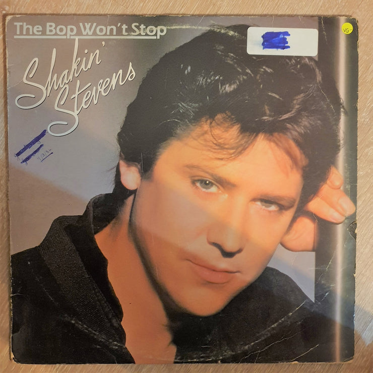 Shakin' Stevens ‎– The Bop Won't Stop - Vinyl LP Record - Opened  - Very-Good Quality (VG) - C-Plan Audio