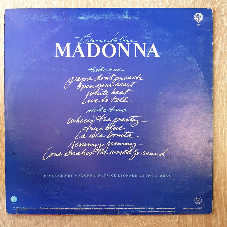 Madonna ‎– True Blue (Rare - Venezuela)- Vinyl LP Record - Opened  - Very-Good+ (VG+) - C-Plan Audio
