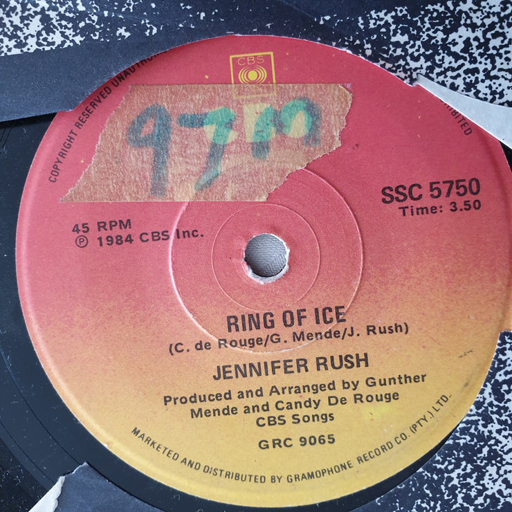 Jennifer Rush ‎– Ring Of Ice - Vinyl 7" Record - Very-Good+ Quality (VG+) - C-Plan Audio