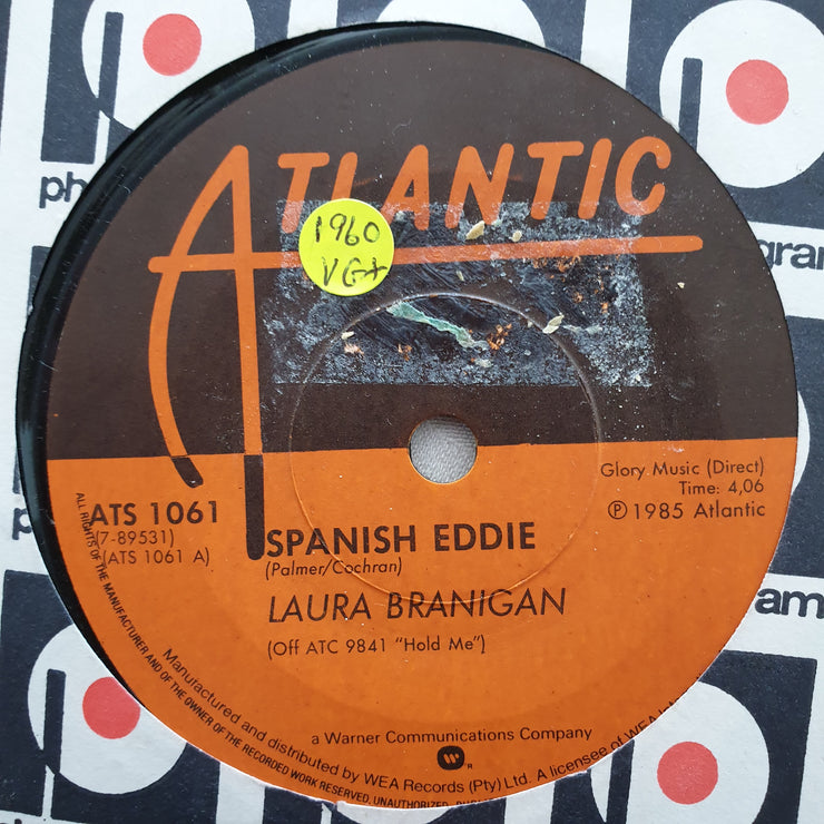 Laura Branigan ‎– Spanish Eddie - Vinyl 7" Record - Very-Good+ Quality (VG+) - C-Plan Audio