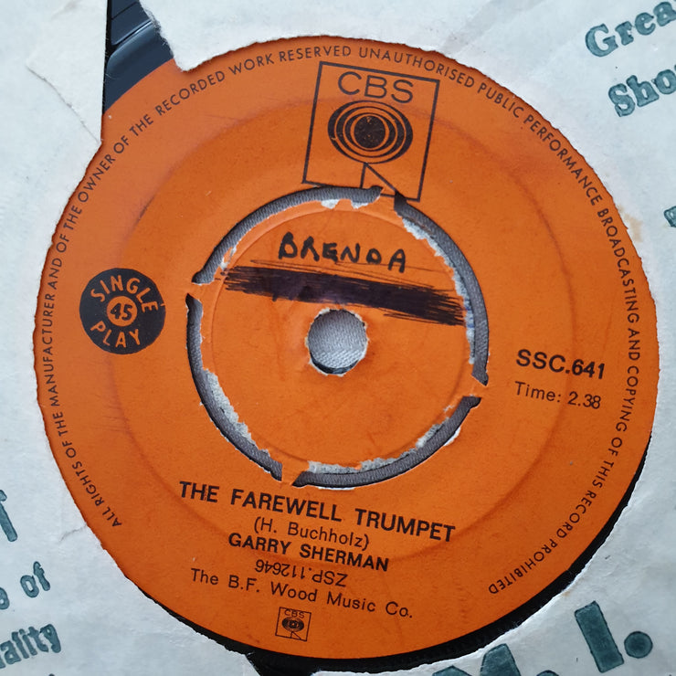 Garry Sherman ‎– Lara's Theme / The Farewell Trumpet - Vinyl 7" Record - Opened  - Very-Good- Quality (VG-) - C-Plan Audio