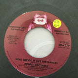 Addrisi Brothers ‎– Does She Do It Like She Dances - Vinyl 7" Record - Very-Good+ Quality (VG+) - C-Plan Audio
