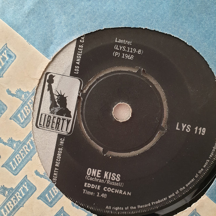 Eddie Cochran ‎– Summertime Blues - Vinyl 7" Record - Opened  - Very-Good- Quality (VG-) - C-Plan Audio