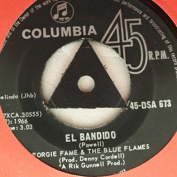 Georgie Fame & The Blue Flames ‎– Get Away - Vinyl 7" Record - Very-Good+ Quality (VG+) - C-Plan Audio