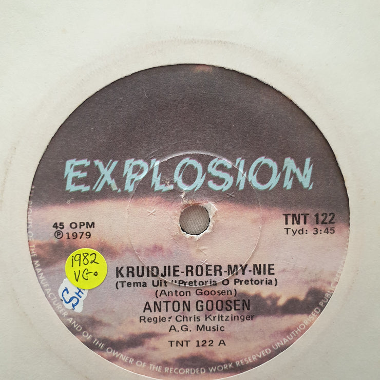 Anton Goosen ‎– Kruidjie-Roer-My-Nie - Vinyl 7" Record - Opened  - Very-Good Quality (VG) - C-Plan Audio